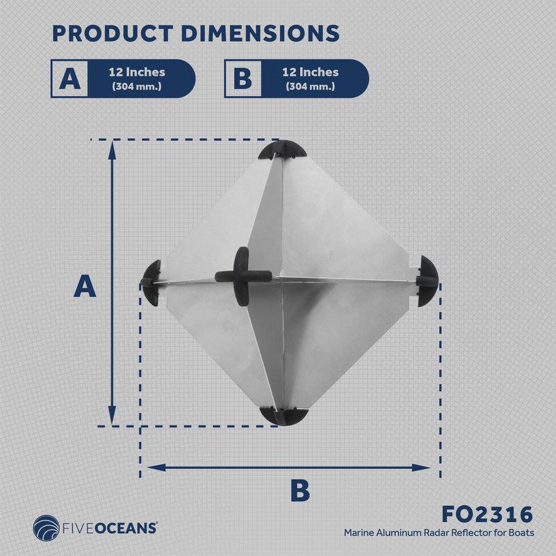 Aluminum Radar Reflector for Boats, 12"