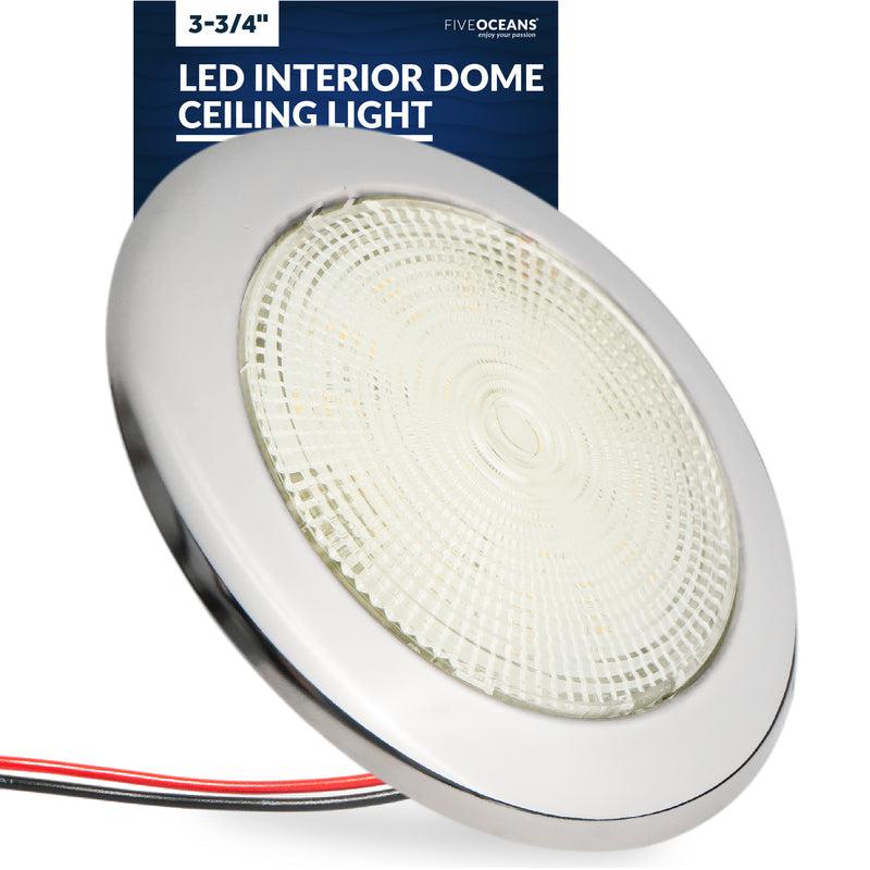LED 12V Dome Interior Stainless Steel Round Ceiling Light - Five Oceans (BC-2631)