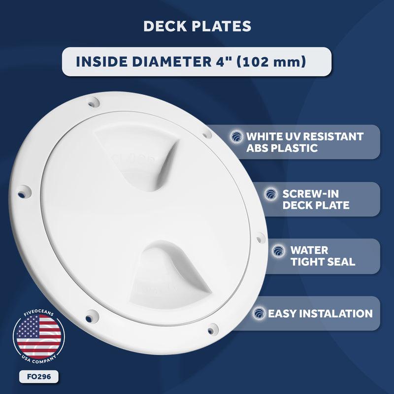 4" Weathertight Deck Inspection Access Plate for Boats & RVs - Five Oceans-2