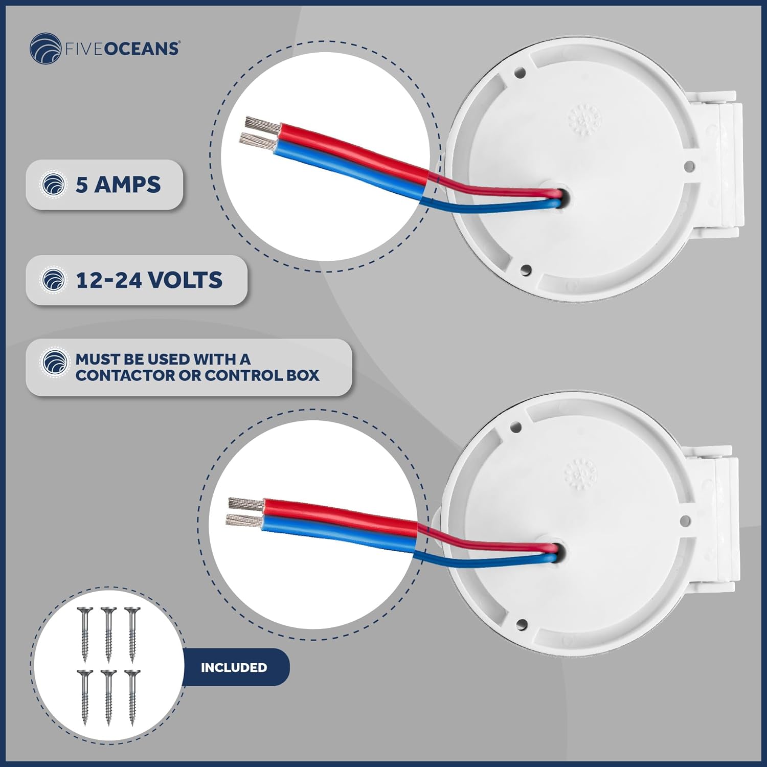 Windlass Deck Foot Switch, Up/Down Single Direction Switches - Five Oceans