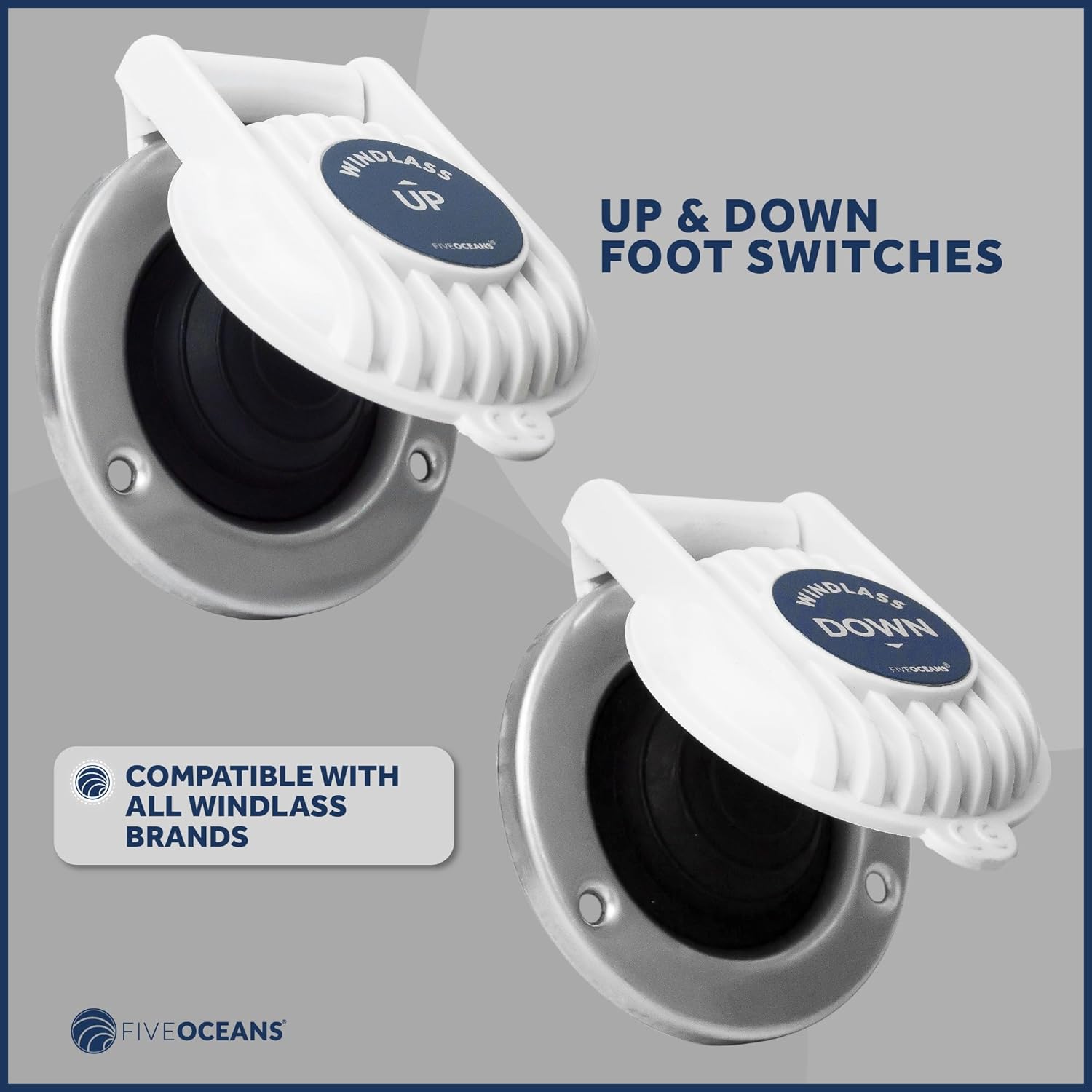 Windlass Deck Foot Switch, Up/Down Single Direction Switches - Five Oceans