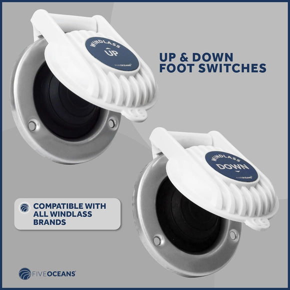 Covered Windlass Deck Foot Switches, Up/Down, 12V-24V | Five Oceans | Canadian Marine & Outdoor Equipment