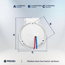 Covered Windlass Deck Foot Switches, Up/Down, 12V-24V | Five Oceans | Canadian Marine & Outdoor Equipment