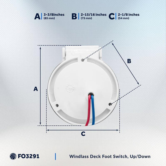 Covered Windlass Deck Foot Switches, Up/Down, 12V-24V | Five Oceans | Canadian Marine & Outdoor Equipment