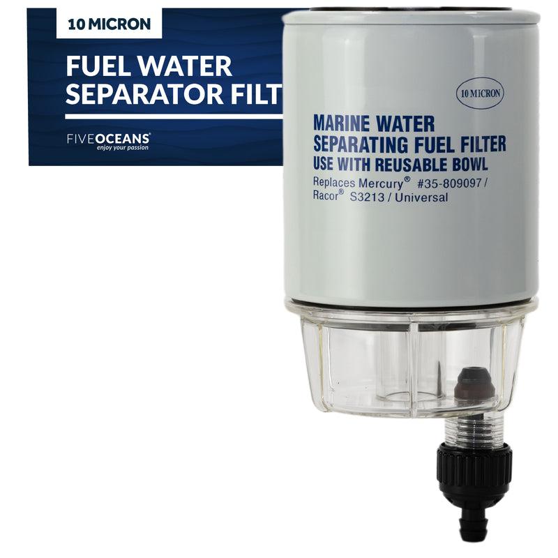 Universal 10-Micron Fuel Water Separator Filter w/ Clear Bowl– 11/16" | Canadian Marine & Outdoor Equipment
