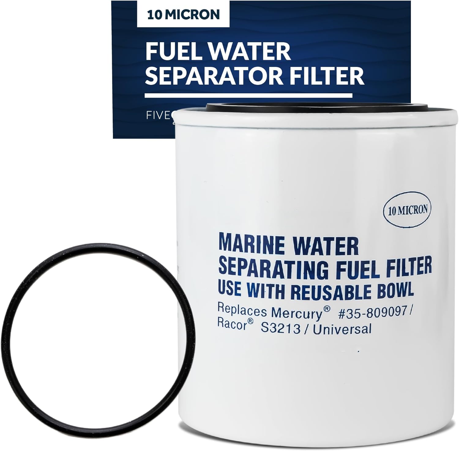 Fuel Water Separator Filter for Mercury 35-809097, Racor S3213 & Universal