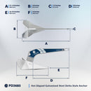 Delta-Style Boat Anchor – 16.5lb (7.5kg) Galvanized Steel- Five Oceans | Canadian Marine & Outdoor Equipment