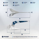 35lb (16kg) Galvanized Delta-Style Anchor - Five Oceans | Canadian Marine & Outdoor Equipment