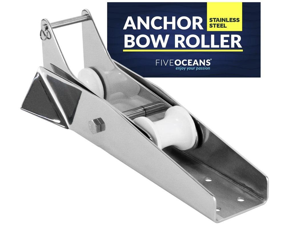 Pivoting Self-launching Anchor Bow Roller, Length 13-1/4", Stainless Steel