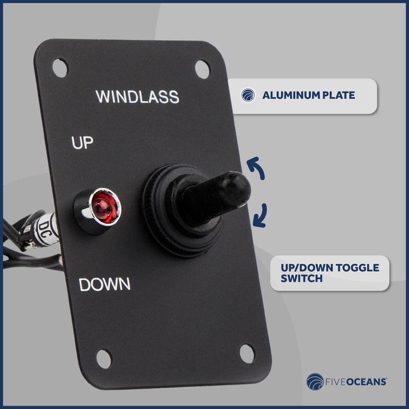 Anchor Windlass Up/Down 12V Toggle Control Switch Panel-4