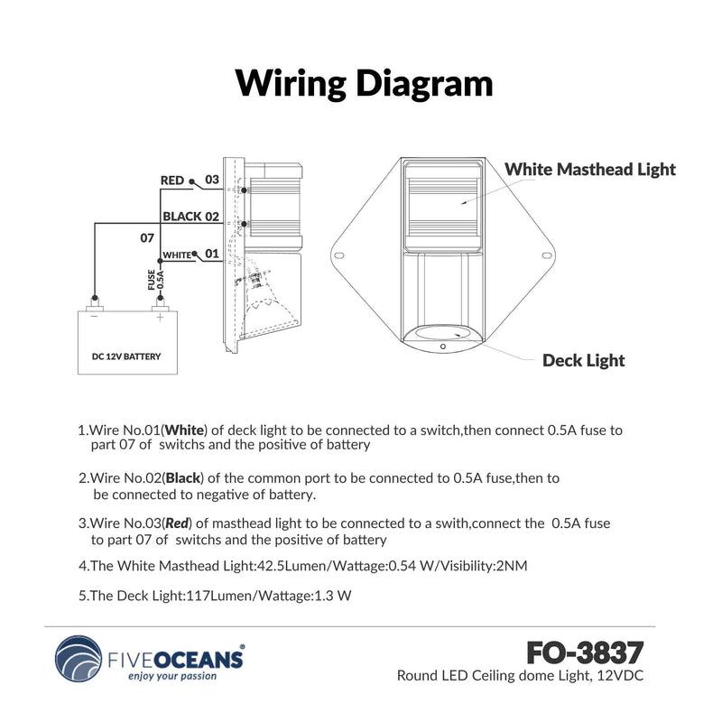 LED Combination Masthead Deck Spreader Light