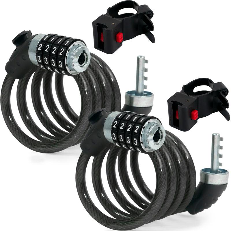 Bike Cable Combo Locks, 4FT (SET OF 2)