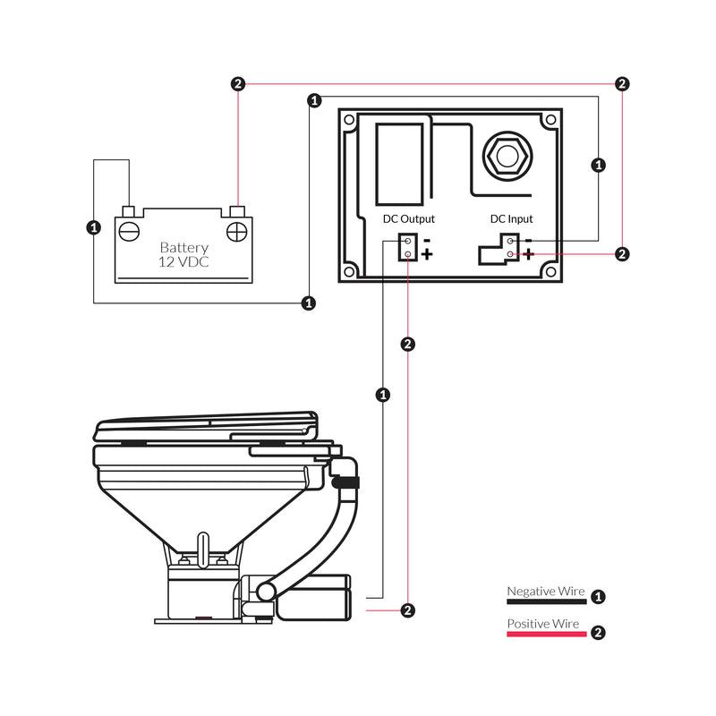 TMC Panel Switch-Flush Control with Electric Toilet Protection-Canadian Marine &amp; Outdoor Equipment