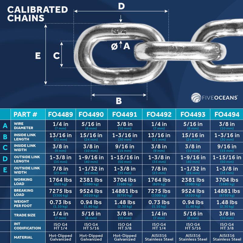 Nylon Three Strand Anchor Rope 5/8"x200FT w/Galvanized 3/8"x20FT HT G4 Chain, Pre-Spliced (BC 4290)