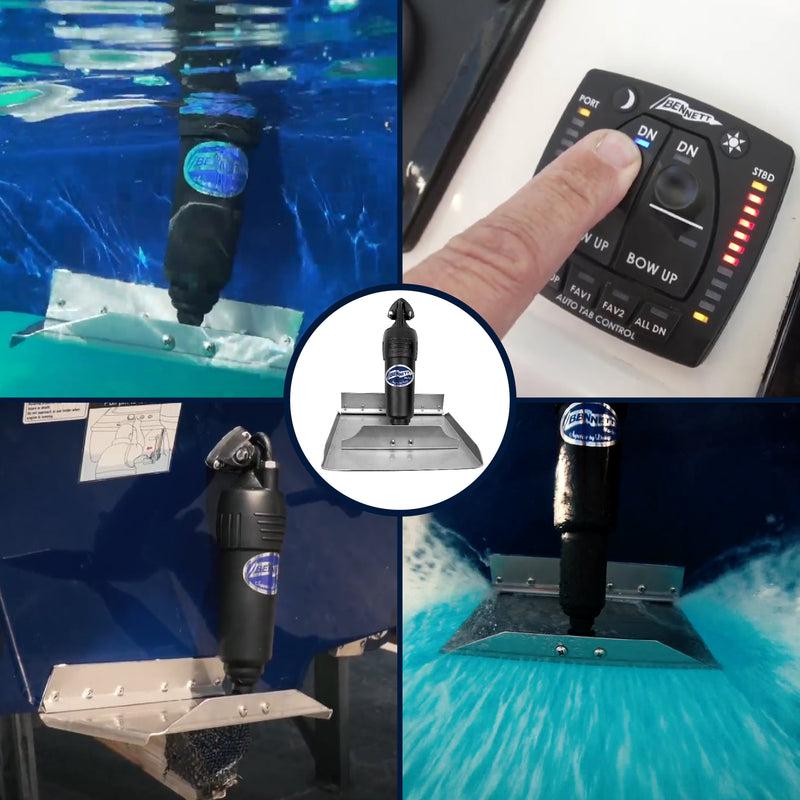 Bennett Complete Electric Trim Tab w/NEW 2020 Helm Control - 12x12" | Canadian Marine & Outdoor Equipment