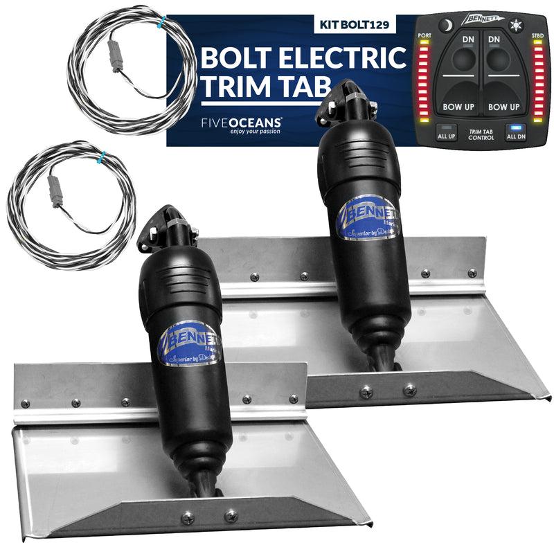 Bennett Complete Kit BOLT Electric Trim Tab with 2020 Integrated Helm Control, 12x9 inches