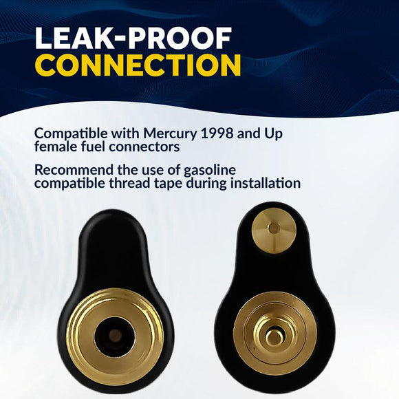 1/4" Male Fuel Line Connector 2-Prong for Mercury & Yamaha (1998+) | Canadian Marine & Outdoor Equipment