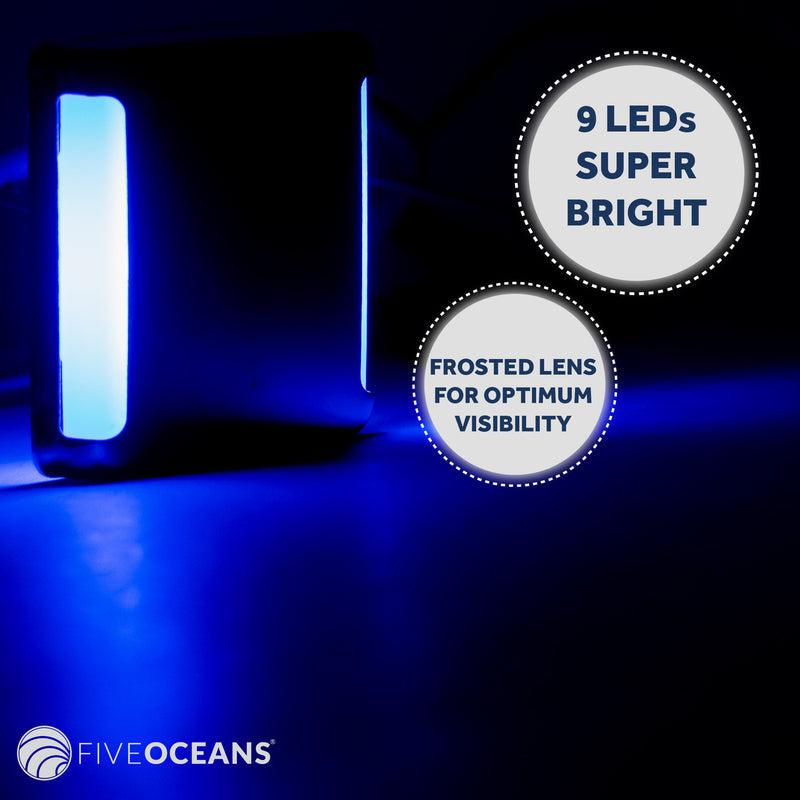 LED Courtesy Companion Way Light, Square, Blue, 4-Pack - FIVE OCEANS-Canadian Marine &amp; Outdoor Equipment