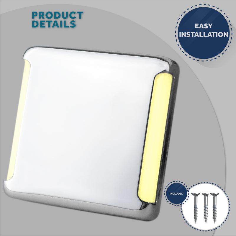 LED Courtesy Companion Way Light, Square, Warm White, 4-Pack - FIVE OCEANS-Canadian Marine &amp; Outdoor Equipment