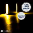 LED Square Courtesy Light, Warm White (4-Pack) - Five Oceans | Canadian Marine & Outdoor Equipment