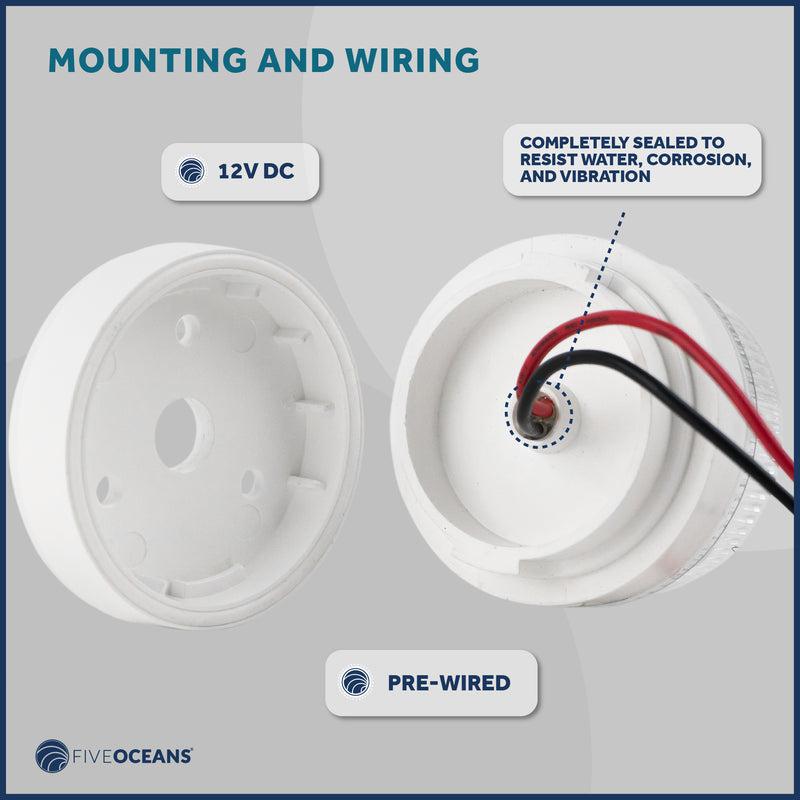LED Anchor Navigation Lights, Fixed Mount, 2NM - Five Oceans-Canadian Marine &amp; Outdoor Equipment