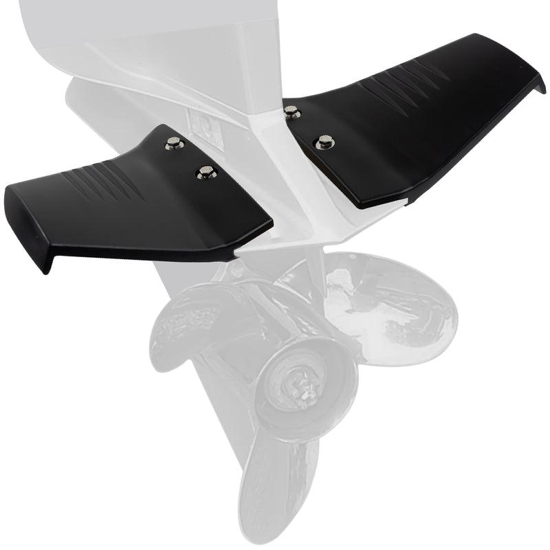 Hydrofoil for Outboards Up to 50HP, Hydro-Stabilizer Fins, Black-Canadian Marine &amp; Outdoor Equipment