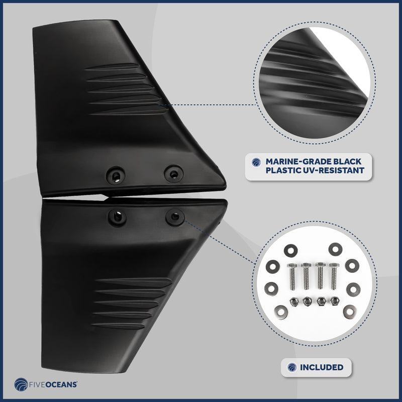 Hydrofoil for Outboards Up to 50HP, Hydro-Stabilizer Fins, Black-Canadian Marine &amp; Outdoor Equipment