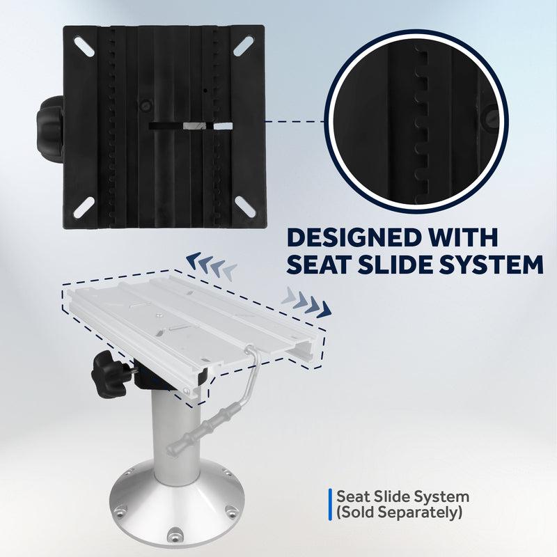 12 inches Marine Boat Seat Fixed Pedestal with 360 Degree Swivel
