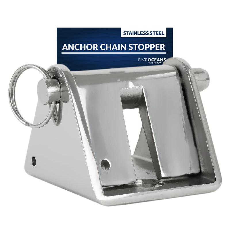 Anchor Chain Stopper for 5/16" to 3/8" Chain, Stainless Steel - Five Oceans