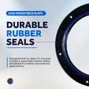 6" Round Boat Deck Plate – Watertight, Black ABS Plastic | Five Oceans | Canadian Marine & Outdoor Equipment