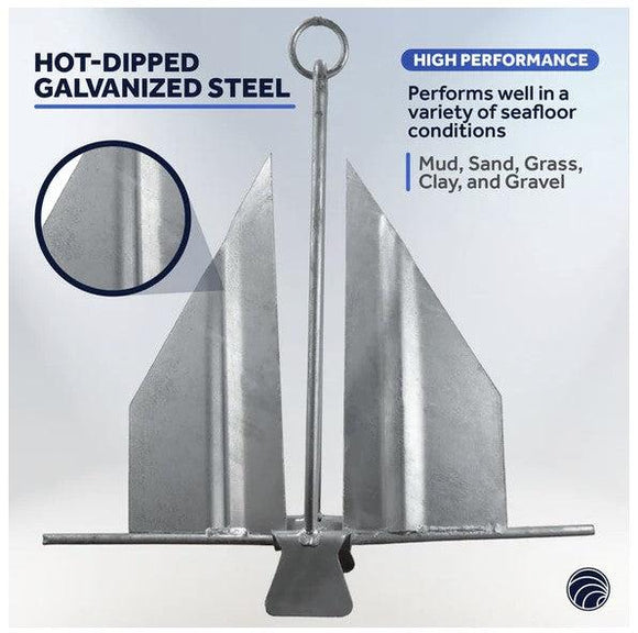 Danforth Anchor Series - 8lb Hot Dipped Steel with Slip-Ring Shank | Canadian Marine & Outdoor Equipment