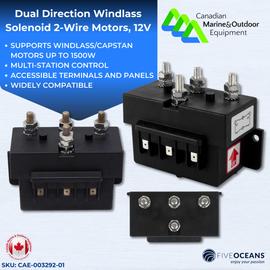 Dual Direction Windlass Solenoid 12V, 2-Wire Motor, 1500W –Five Oceans | Canadian Marine & Outdoor Equipment