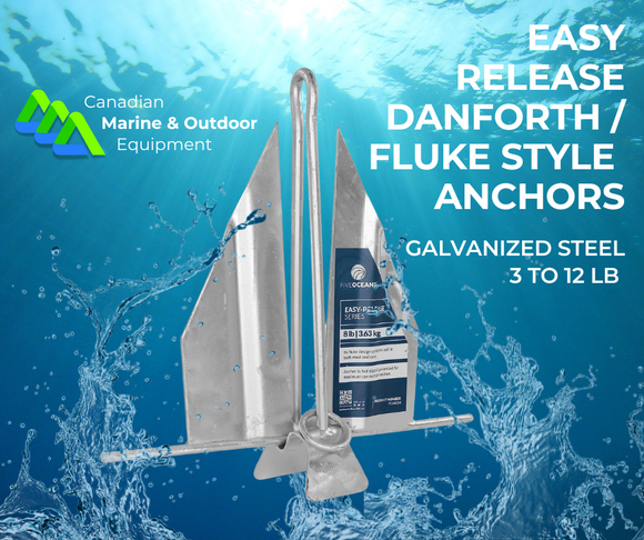 Danforth Anchor Series - 8lb Hot Dipped Steel with Slip-Ring Shank | Canadian Marine & Outdoor Equipment