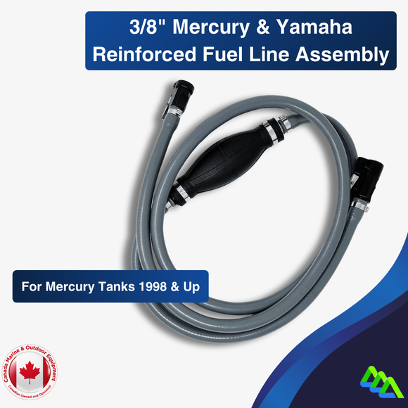 3/8" Mercury & Yamaha Reinforced Fuel Line with Primer Bulb Assembly | Canadian Marine & Outdoor Equipment