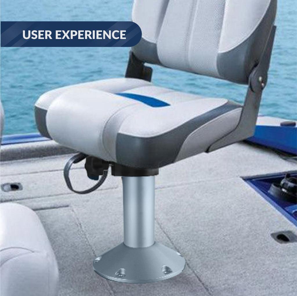 12 inches Marine Boat Seat Fixed Pedestal with 360 Degree Swivel-Canadian Marine &amp; Outdoor Equipment