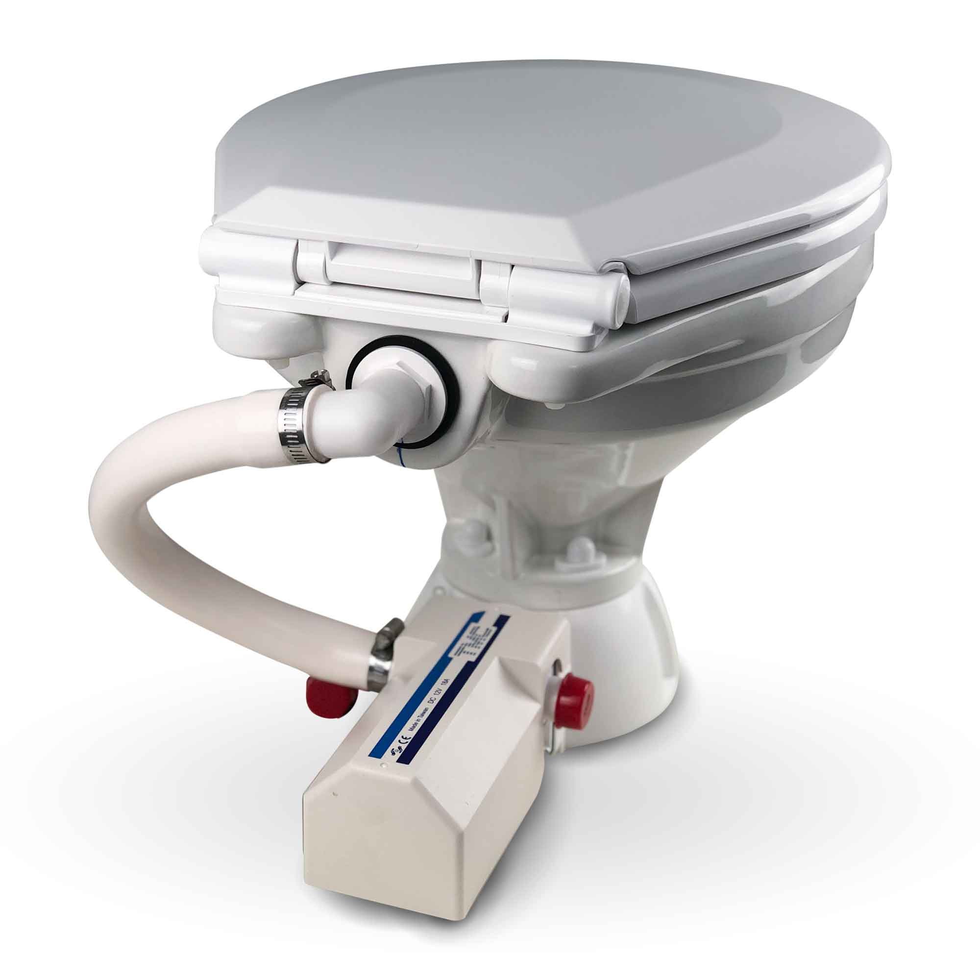 TMC Marine Electric Toilet Large Bowl with Macerator Pump and Flush Control-Canadian Marine &amp; Outdoor Equipment