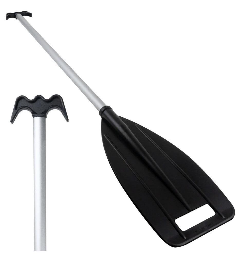 Telescoping Dual Purpose Paddle and Boat Hook, Black, Extends from 45 in (114cm) to 72 in (183cm), Anodized Aluminum Shaft, ABS Plastic Blade-Canadian Marine &amp; Outdoor Equipment