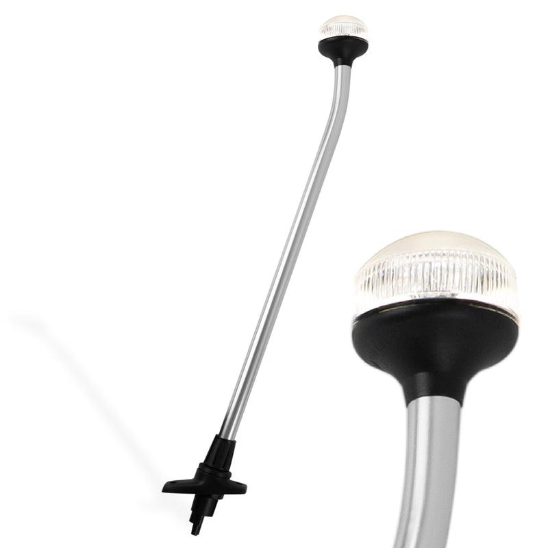All-Round 360 LED Navigation Anchor Pole Removable Light, with Locking Collar, 2 Pin Female connection, White, 23 inches, USCG Certified 2NM | Canadian Marine & Outdoor Equipment