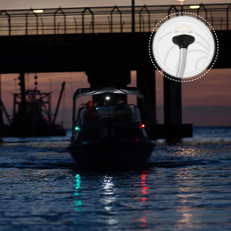All-Round 360 LED Navigation Anchor Pole Removable Light, with Locking Collar, 2 Pin Female connection, White, 23 inches, USCG Certified 2NM | Canadian Marine & Outdoor Equipment