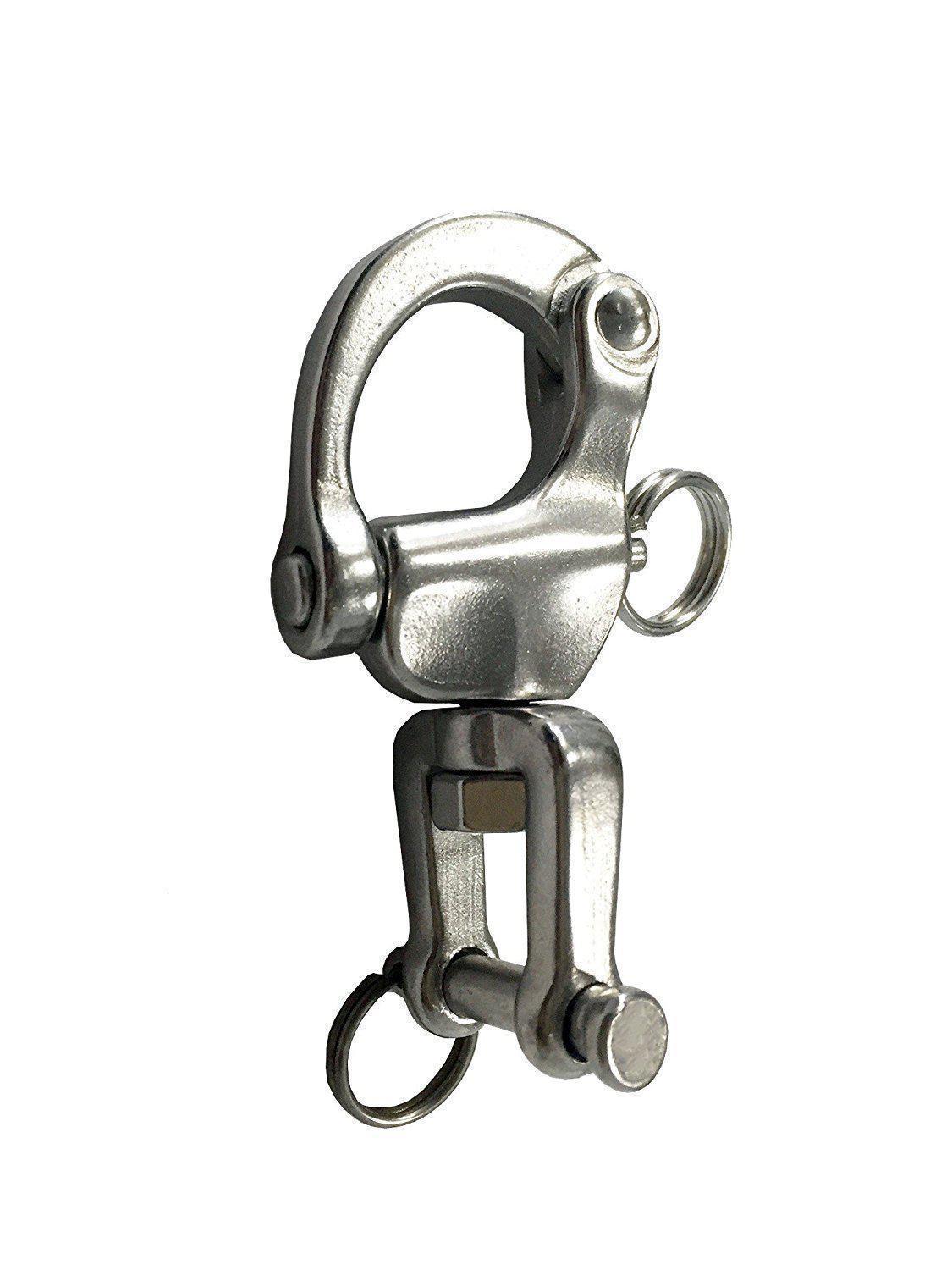 2-3/4" Jaw Swivel Snap Tack Shackle w/ Clevis for Sailboat - Stainless Steel - Five Oceans (BC 446)-Canadian Marine &amp; Outdoor Equipment