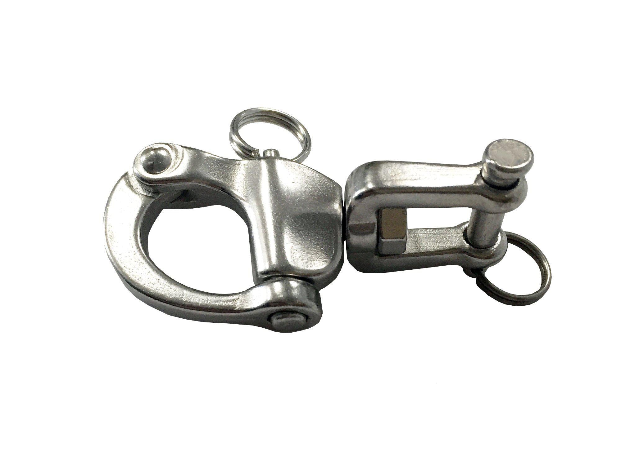 2-3/4" Jaw Swivel Snap Tack Shackle w/ Clevis for Sailboat - Stainless Steel - Five Oceans (BC 446)-Canadian Marine &amp; Outdoor Equipment