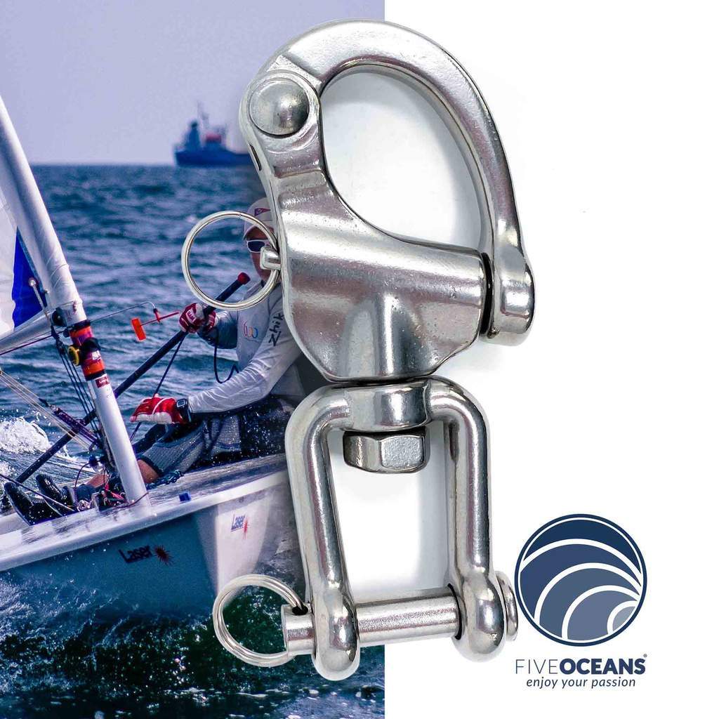 2-3/4" Jaw Swivel Snap Tack Shackle w/ Clevis for Sailboat-Five Oceans | Canadian Marine & Outdoor Equipment