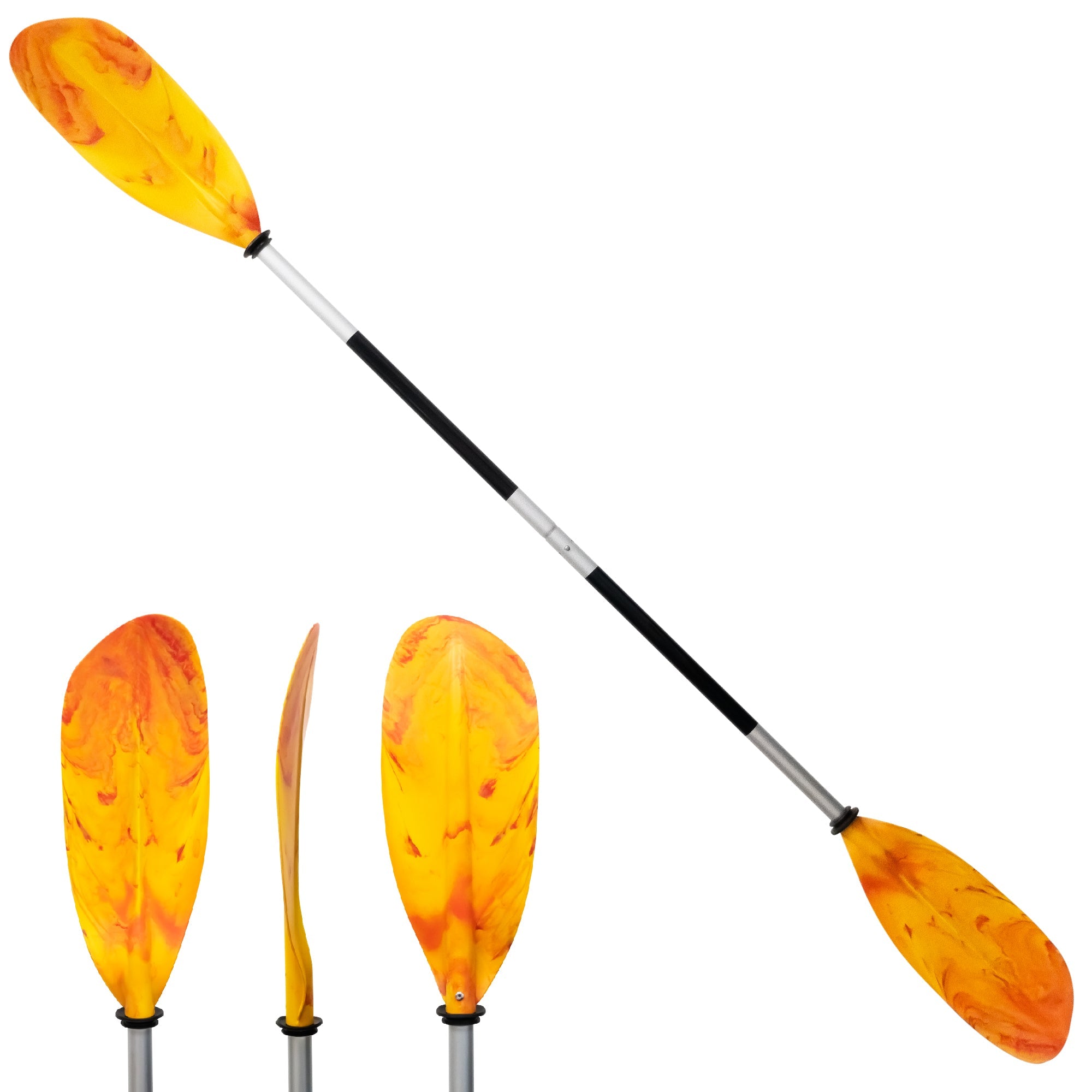 Detachable Kayak Paddle, 84 inches (7ft), Strong Aluminum Shaft, Reinforced ABS Plastic Blades, Lightweight, Asymmetrical curved blade design-Canadian Marine &amp; Outdoor Equipment