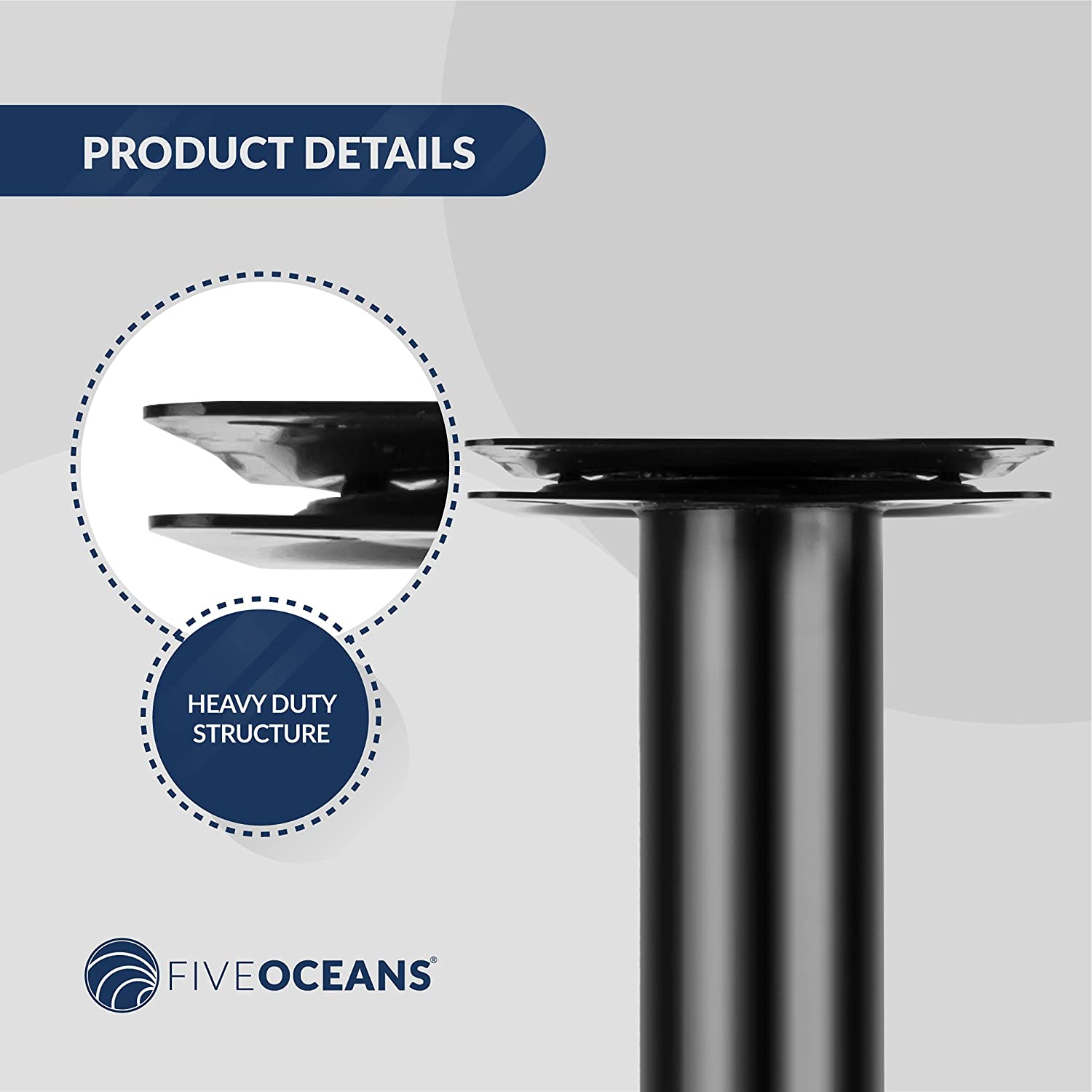 Five Oceans Boat Seat Pedestals, Pedestal Boat Seat Base, Fixed