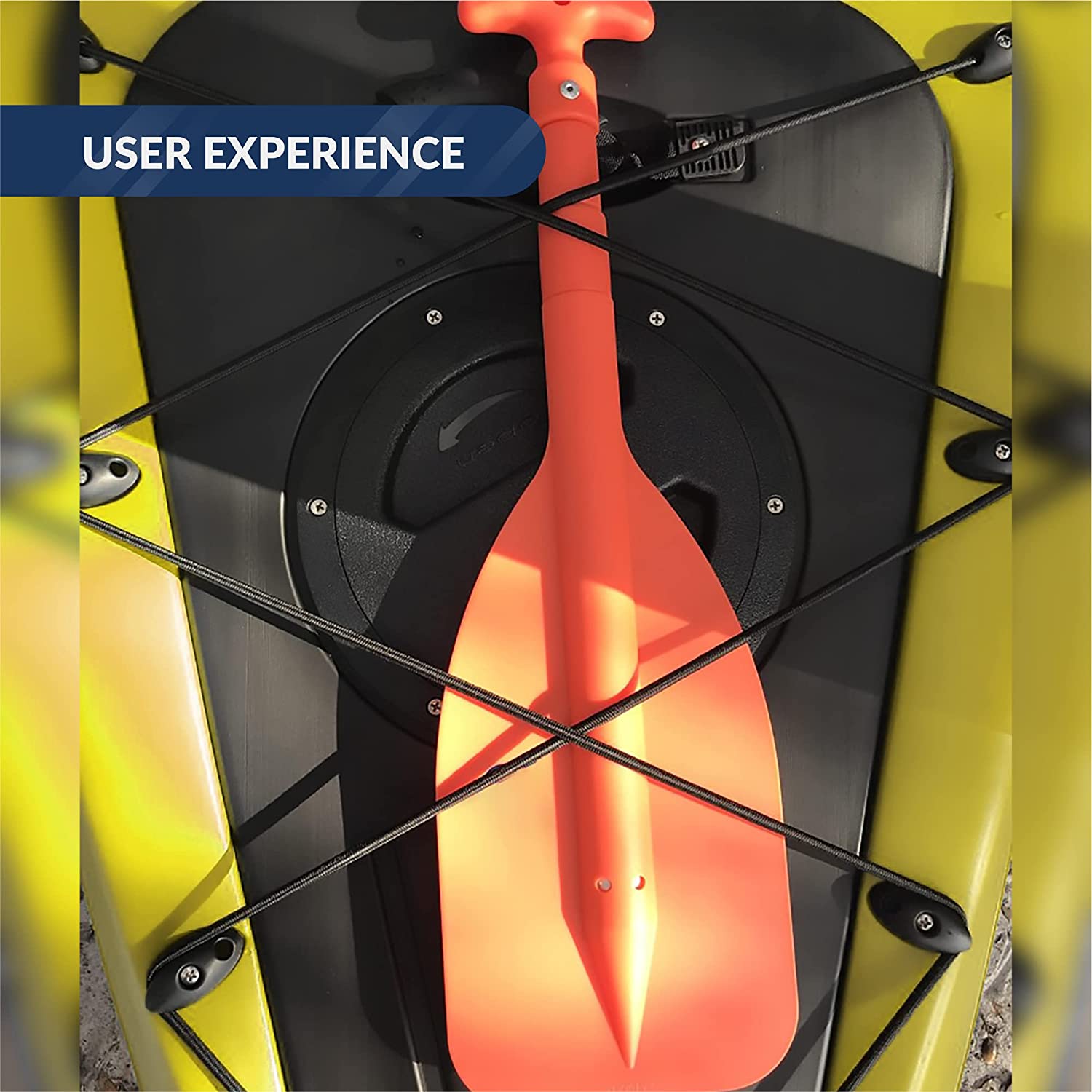 Emergency Orange Telescoping Dual Purpose Paddle and Hook, Extends from 21 in (53cm) to 42 in (107cm), Compact design, Anodized Aluminum Shaft-Canadian Marine &amp; Outdoor Equipment