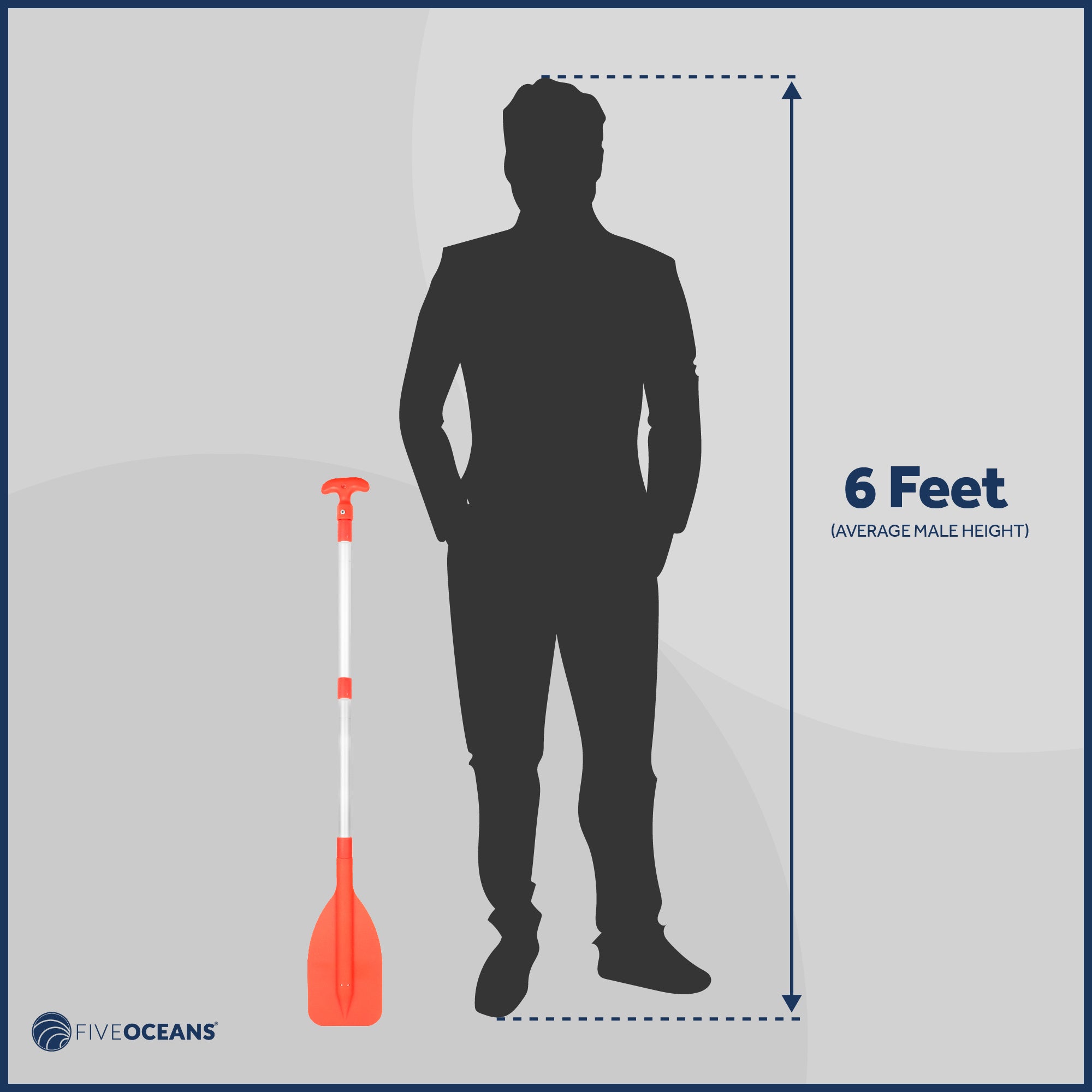 Emergency Orange Telescoping Dual Purpose Paddle and Hook, Extends from 21 in (53cm) to 42 in (107cm), Compact design, Anodized Aluminum Shaft-Canadian Marine &amp; Outdoor Equipment