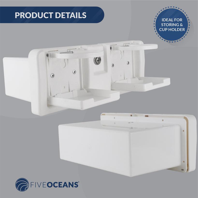 Locking Glove Box w/ Drink Holder - Storage Locker for Boats & RVs -Five Oceans-Canadian Marine &amp; Outdoor Equipment