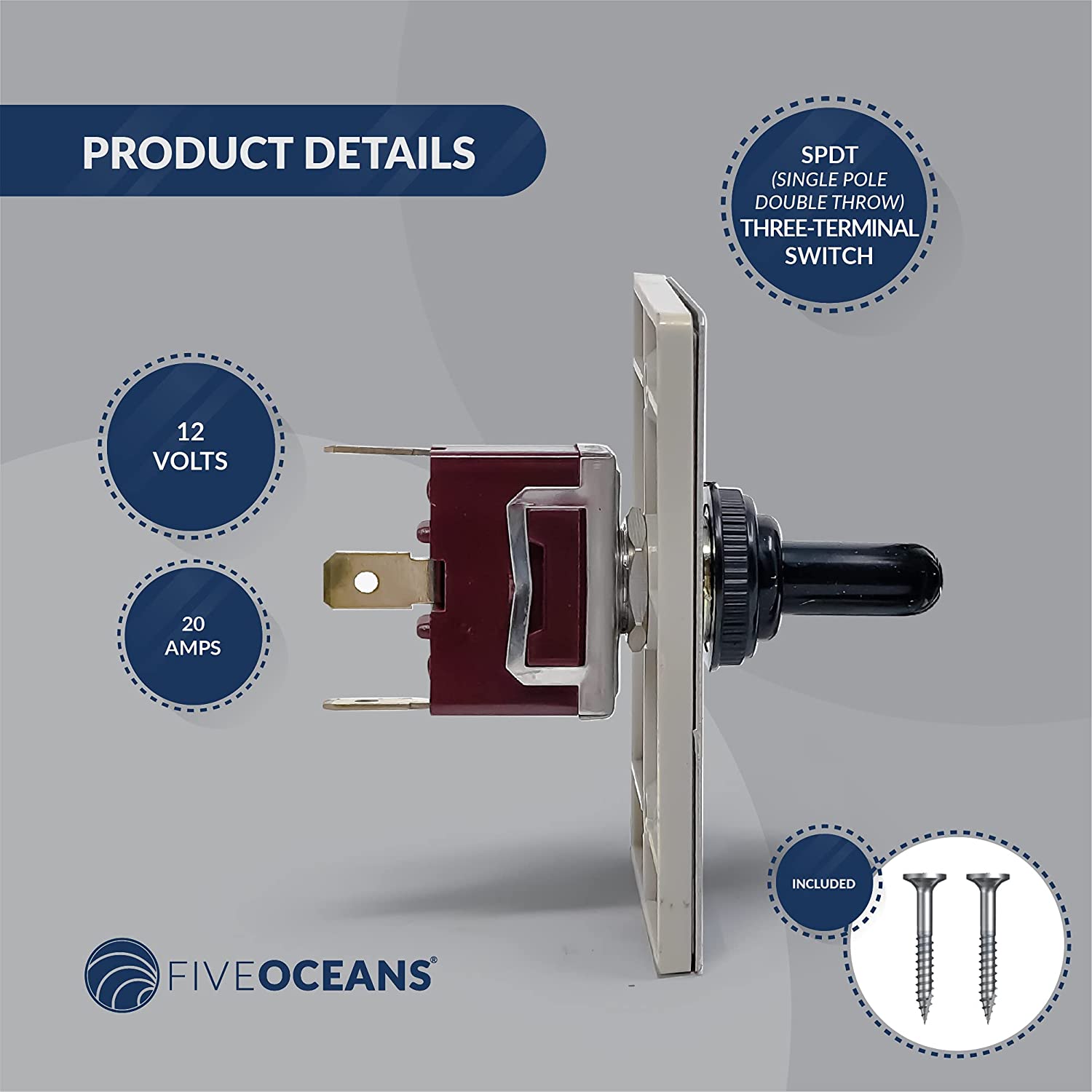 Anchor Windlass Up/Down Toggle Switch Panel, 12V | Five Oceans | Canadian Marine & Outdoor Equipment