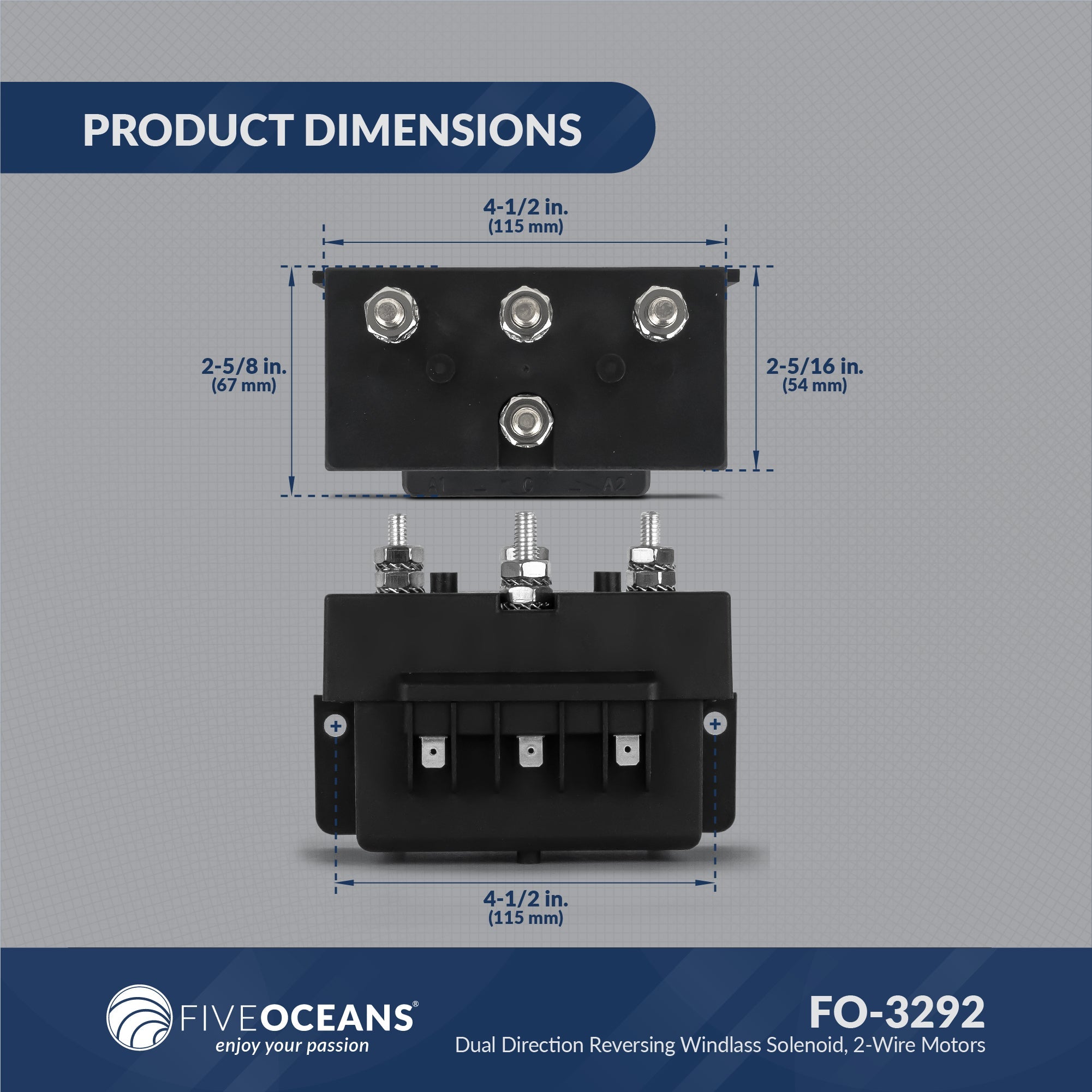 Dual Direction Windlass Solenoid 2-Wire Motors, 12V-Canadian Marine &amp; Outdoor Equipment