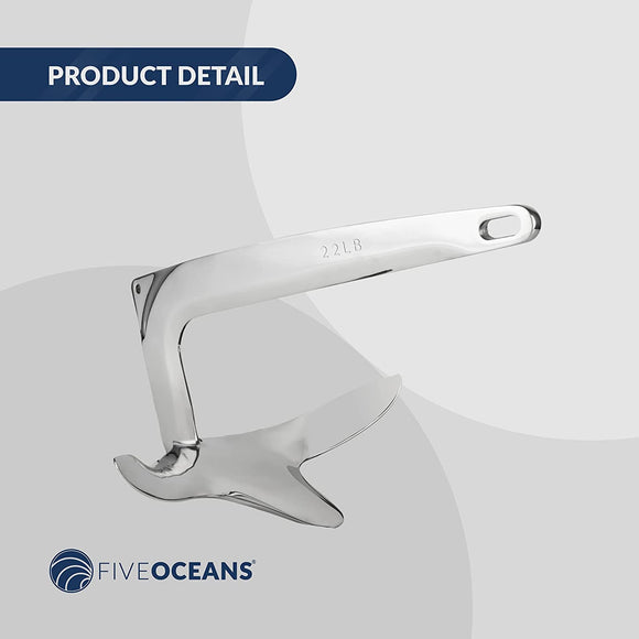 22 LB Stainless Steel Claw Anchor | Bruce-Type Boat Anchor | Canadian Marine & Outdoor Equipment